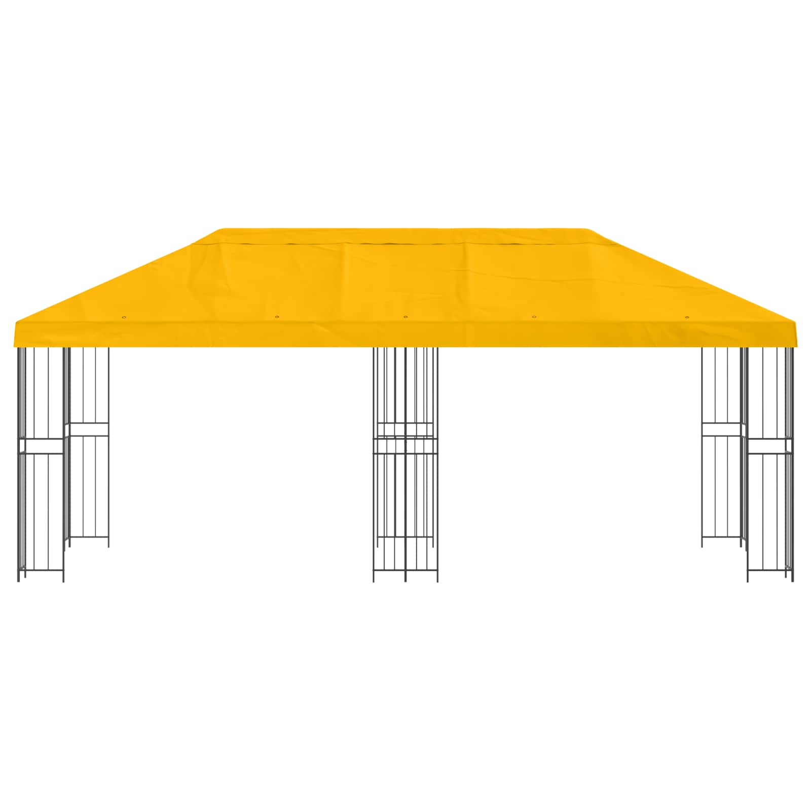 Gazebo con pareti laterali 6 x 3 m Giallo Poliestere e Acciaio | homemem39