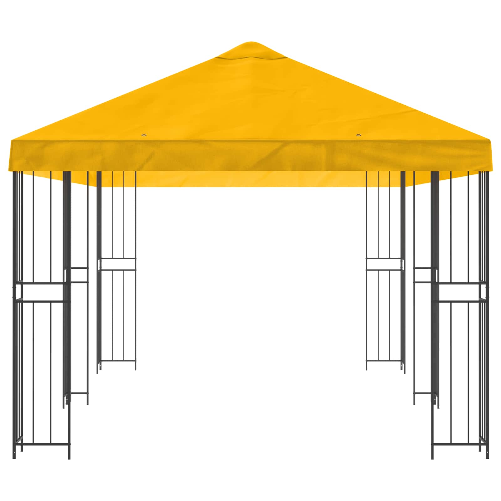Gazebo con pareti laterali 6 x 3 m Giallo Poliestere e Acciaio | homemem39