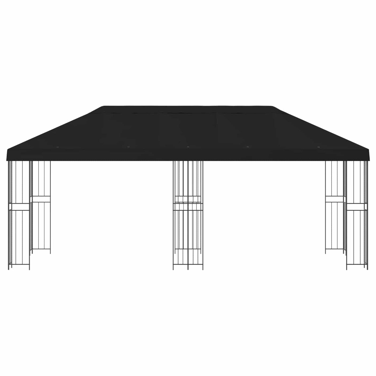 Gazebo con pareti laterali 6 x 3 m Nero Poliestere e Acciaio | homemem39
