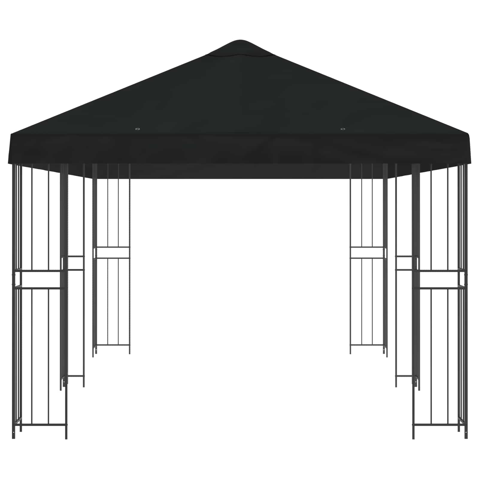 Gazebo con pareti laterali 6 x 3 m Nero Poliestere e Acciaio | homemem39