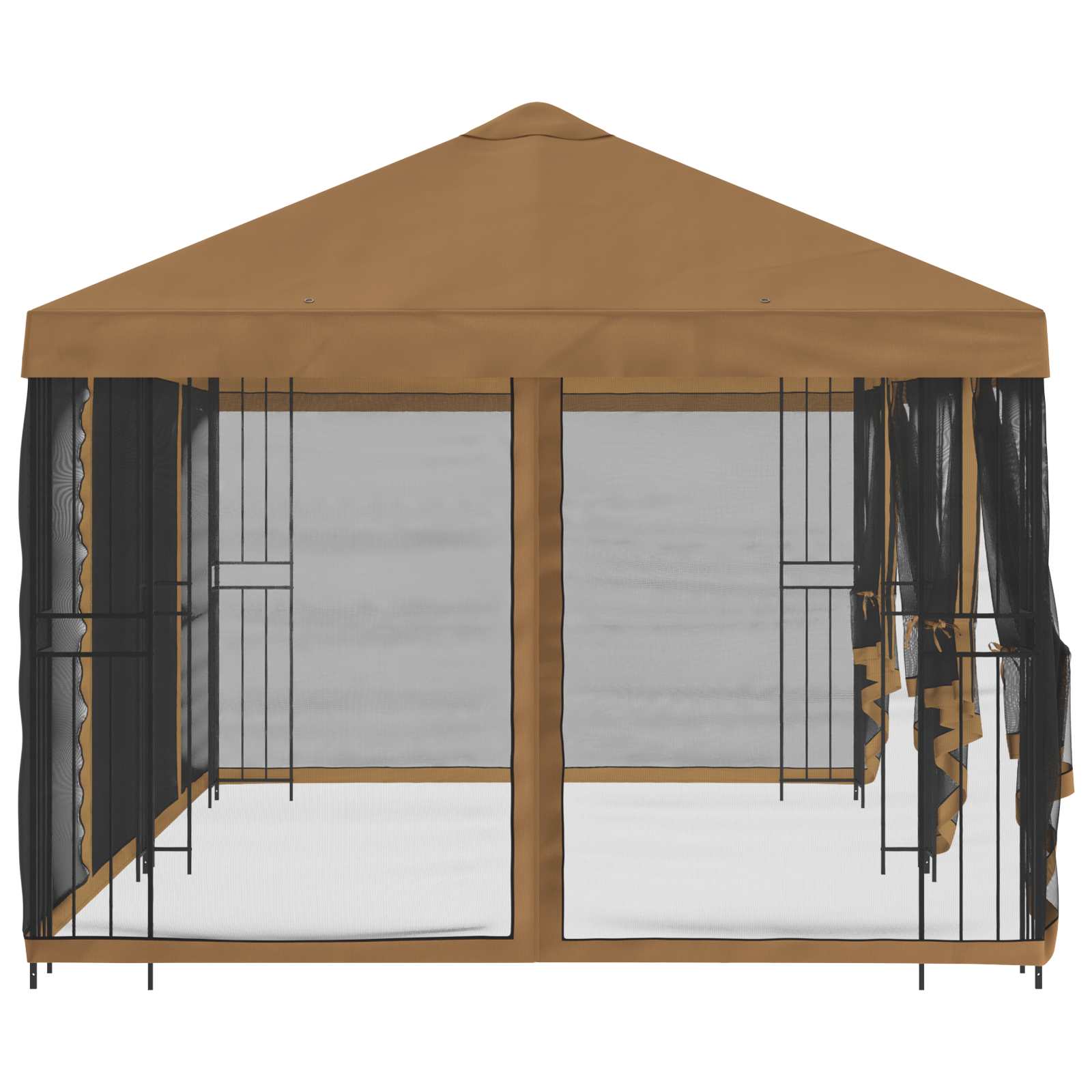 Gazebo con pareti laterali 6 x 3 m Beige Poliestere e Acciaio | homemem39