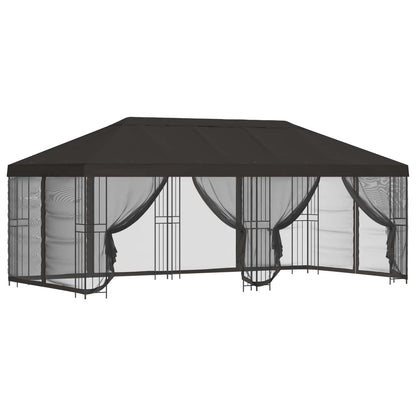 Gazebo con pareti laterali 6 x 3 m Antracite | homemem39