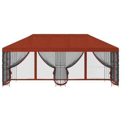 Gazebo con pareti laterali 6 x 3 m Terracotta | homemem39