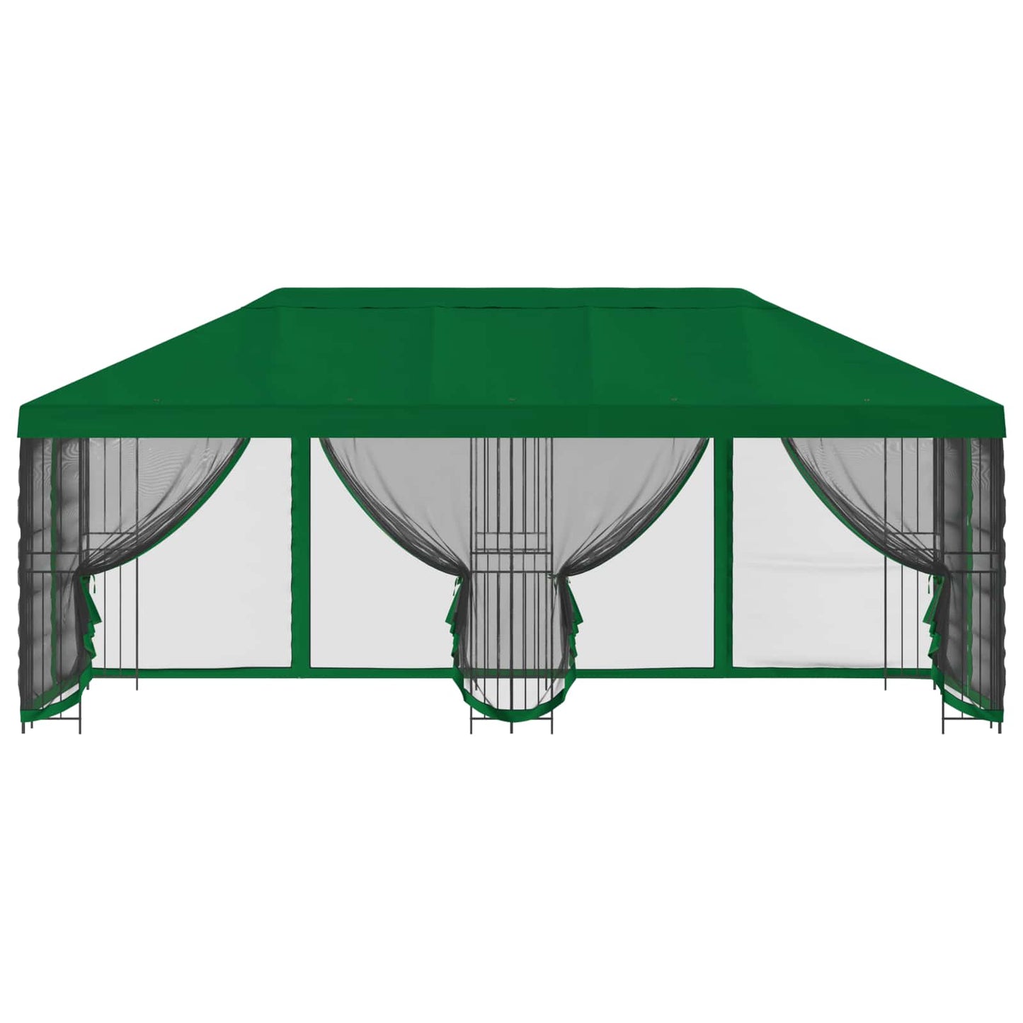 Gazebo con pareti laterali 6 x 3 m Verde Poliestere e Acciaio | homemem39