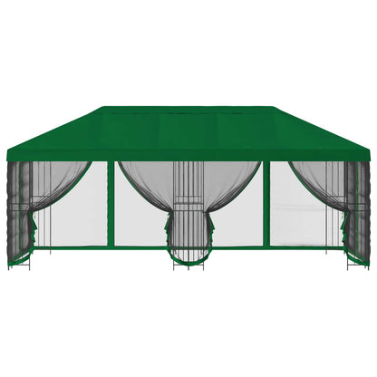 Gazebo con pareti laterali 6 x 3 m Verde Poliestere e Acciaio | homemem39