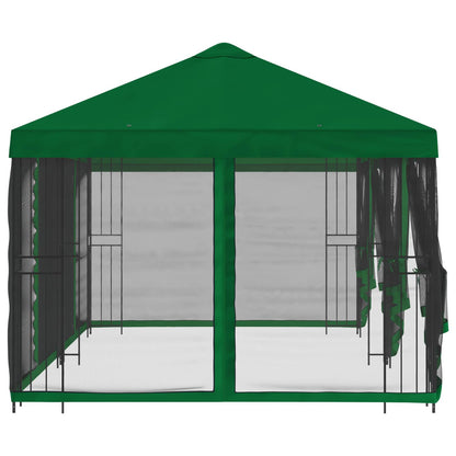 Gazebo con pareti laterali 6 x 3 m Verde Poliestere e Acciaio | homemem39