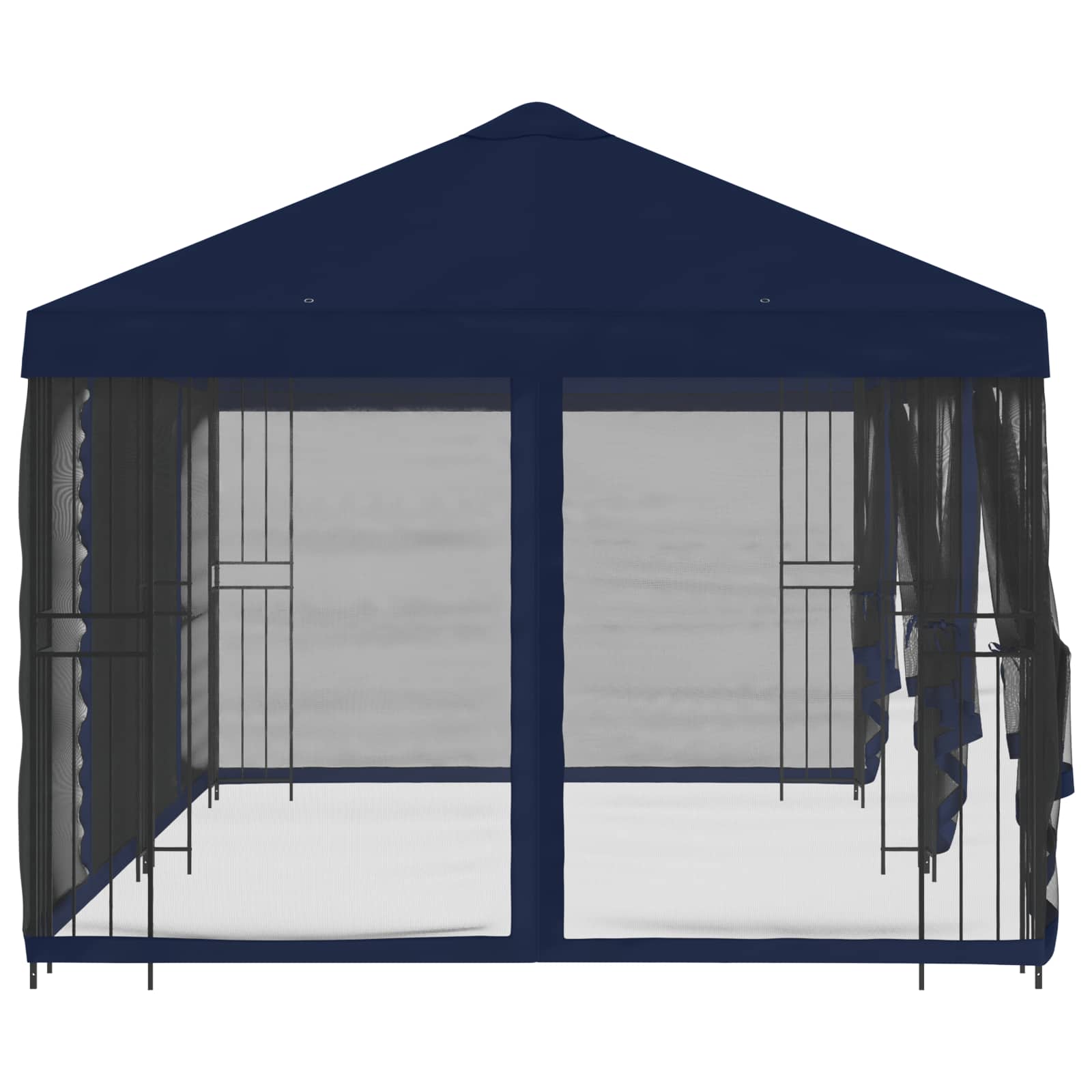 Gazebo con pareti laterali 6 x 3 m Blu Poliestere e Acciaio 190 | homemem39
