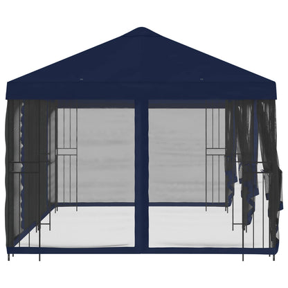 Gazebo con pareti laterali 6 x 3 m Blu Poliestere e Acciaio 190 | homemem39