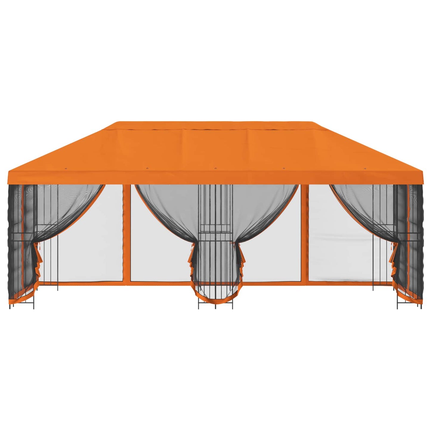 Gazebo con pareti laterali 6 x 3 m Arancione