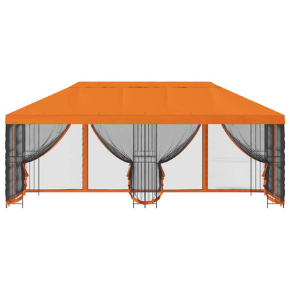 Gazebo con pareti laterali 6 x 3 m Arancione