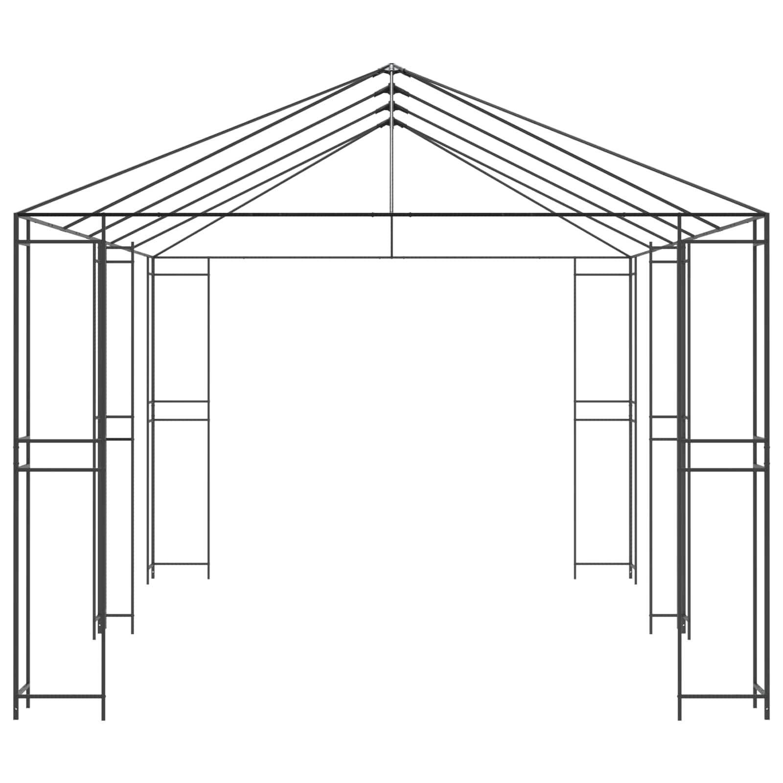 Struttura Gazebo 6 x 3 m Nero Acciaio | homemem39