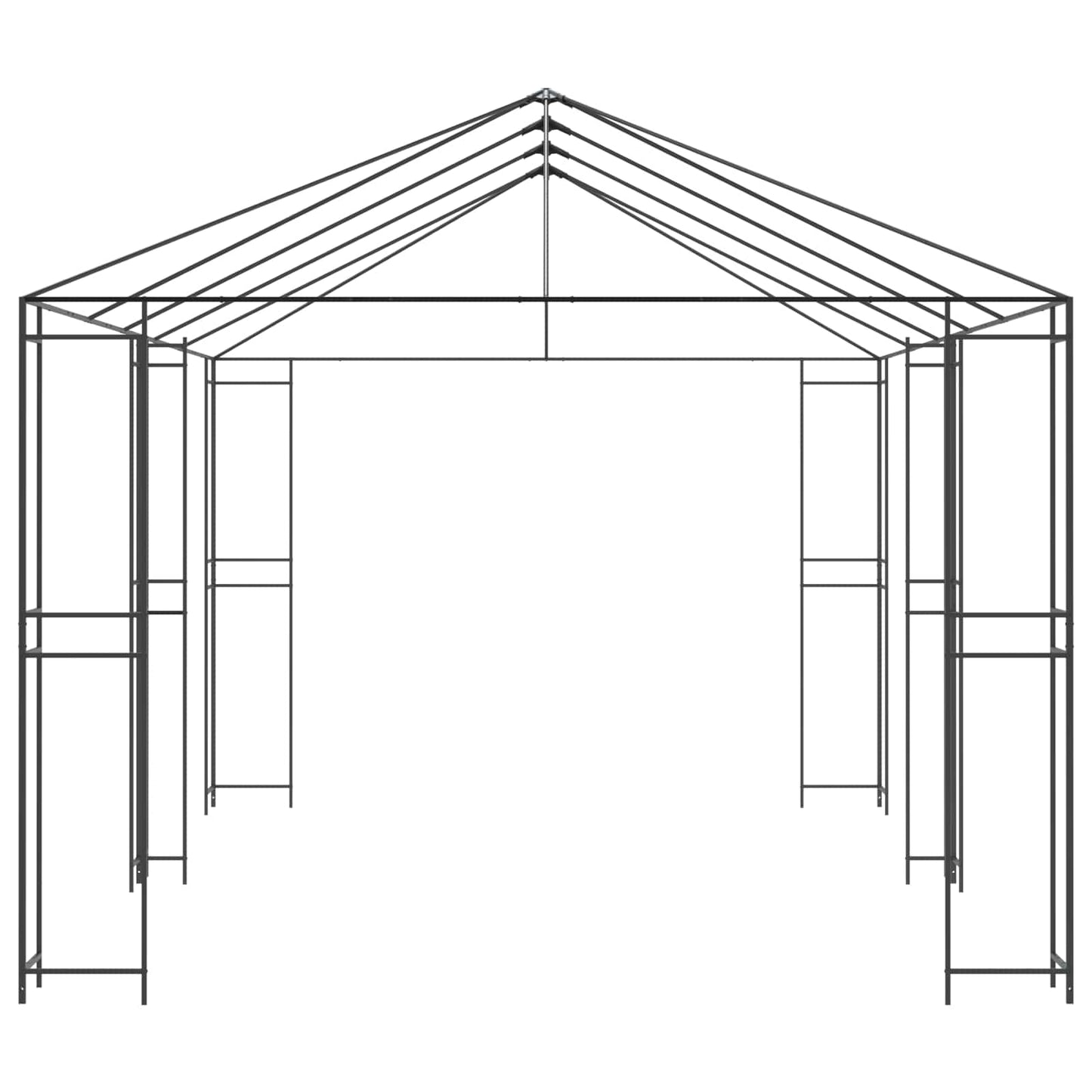Struttura Gazebo 6 x 3 m Nero Acciaio