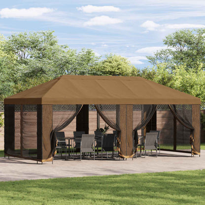 Gazebo da giardino 6 x 3 m Beige Poliestere e Acciaio 190 | homemem39