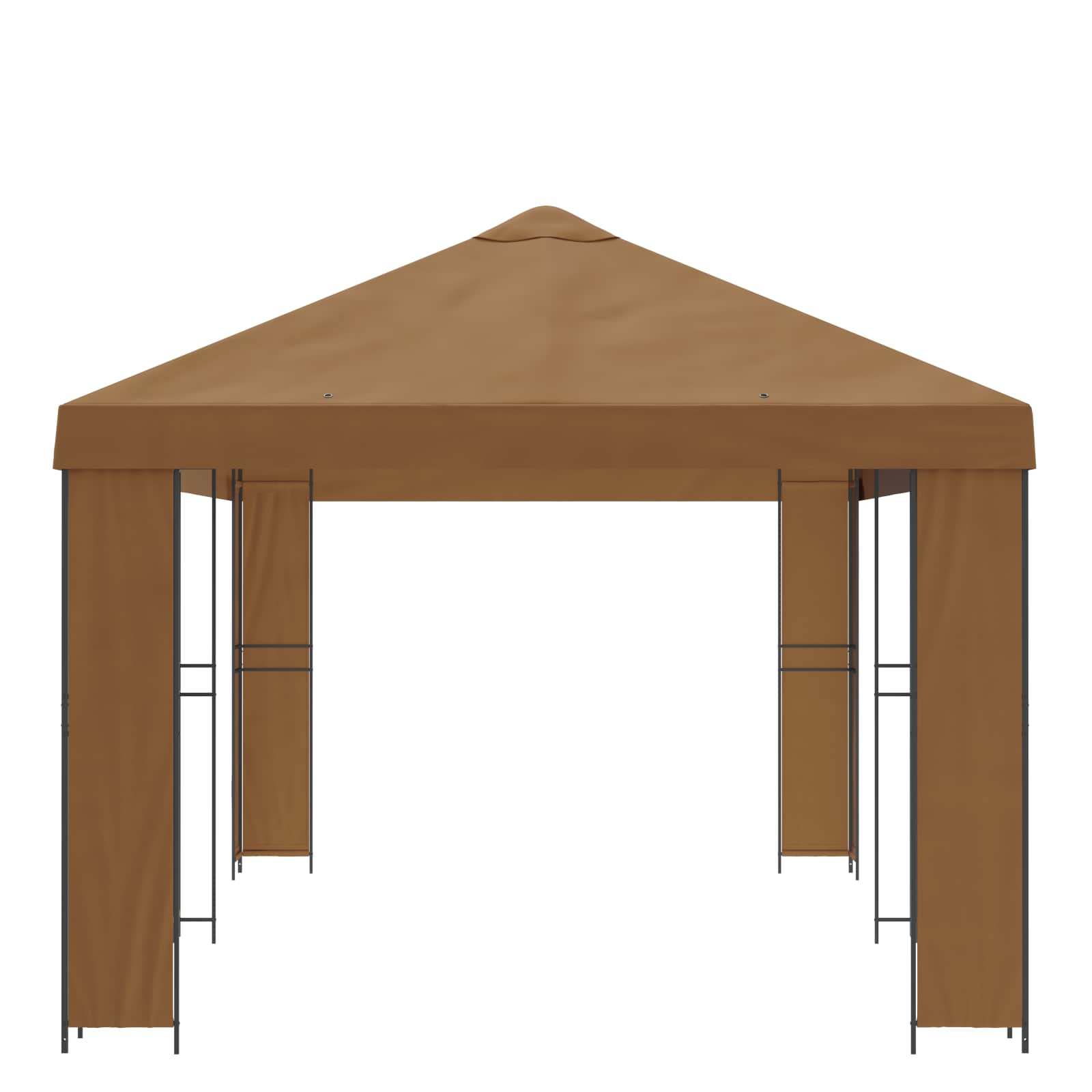 Gazebo da giardino 6 x 3 m Beige Poliestere e Acciaio 190 | homemem39