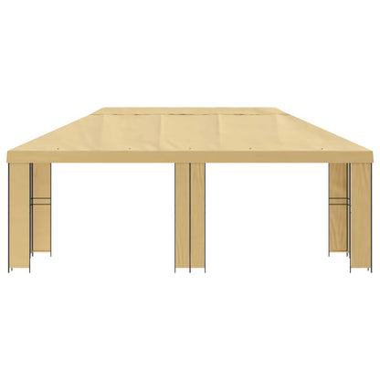 Gazebo da giardino 6 x 3 m Crema Poliestere e Acciaio 190