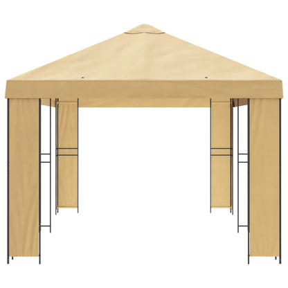 Gazebo da giardino 6 x 3 m Crema Poliestere e Acciaio 190