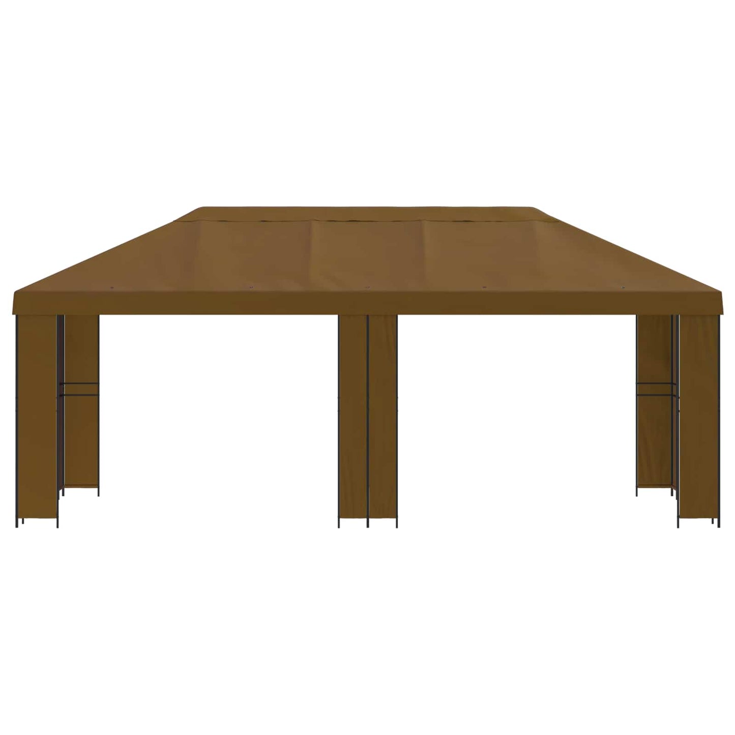 Gazebo da giardino 6 x 3 m Tortora Poliestere e Acciaio 190 | homemem39