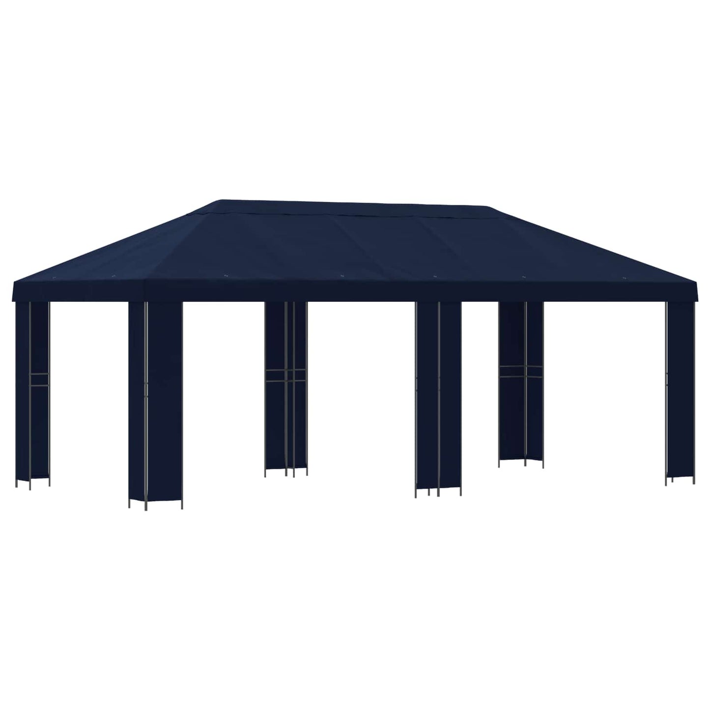 Gazebo da giardino 6 x 3 m Blu Poliestere e Acciaio 190