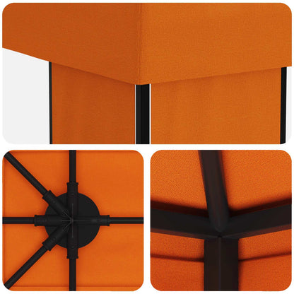 Gazebo da giardino 6 x 3 m Arancione Poliestere e Acciaio 190