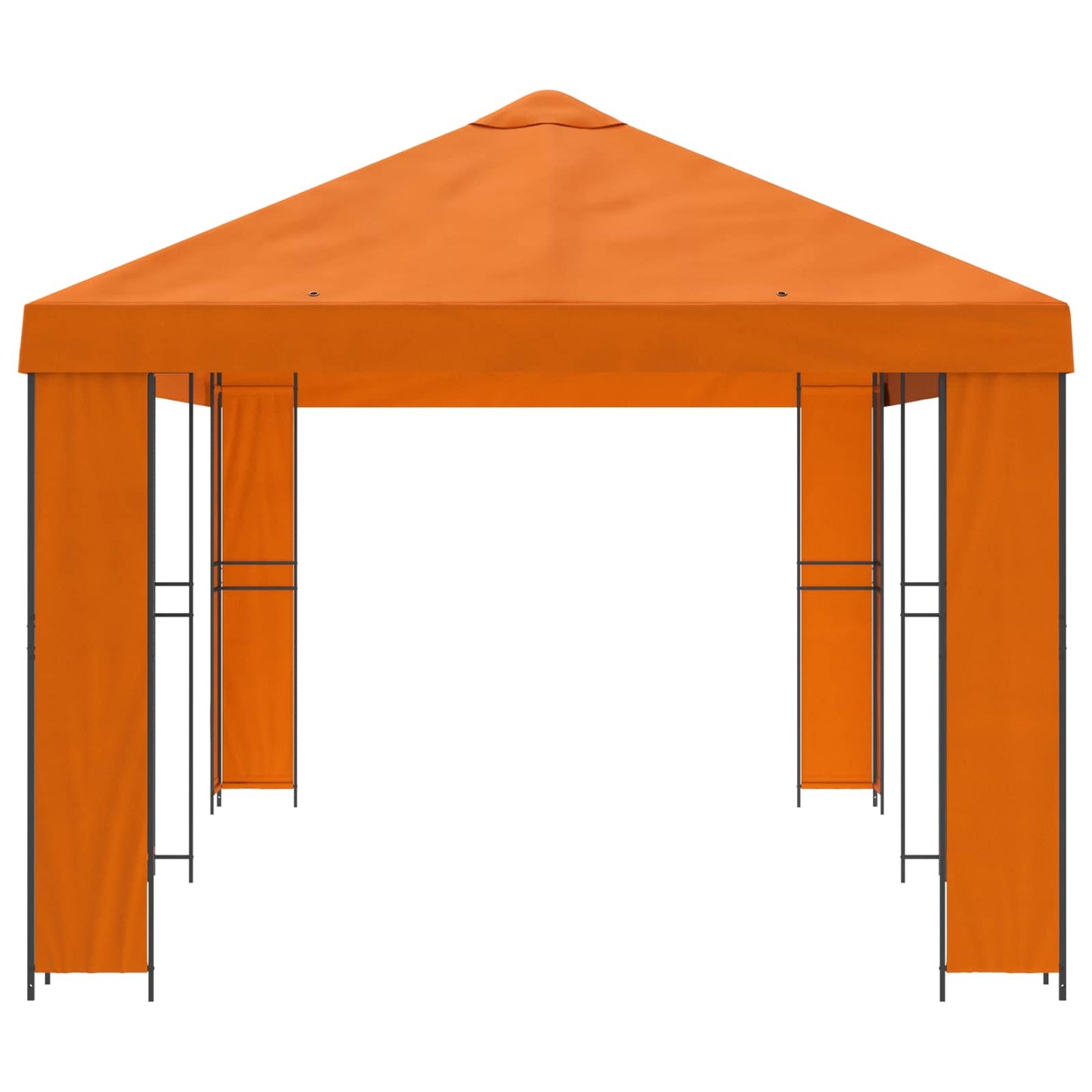 Gazebo da giardino 6 x 3 m Arancione Poliestere e Acciaio 190