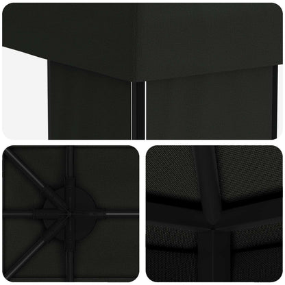 Gazebo da giardino 6 x 3 m Nero Poliestere e Acciaio 190