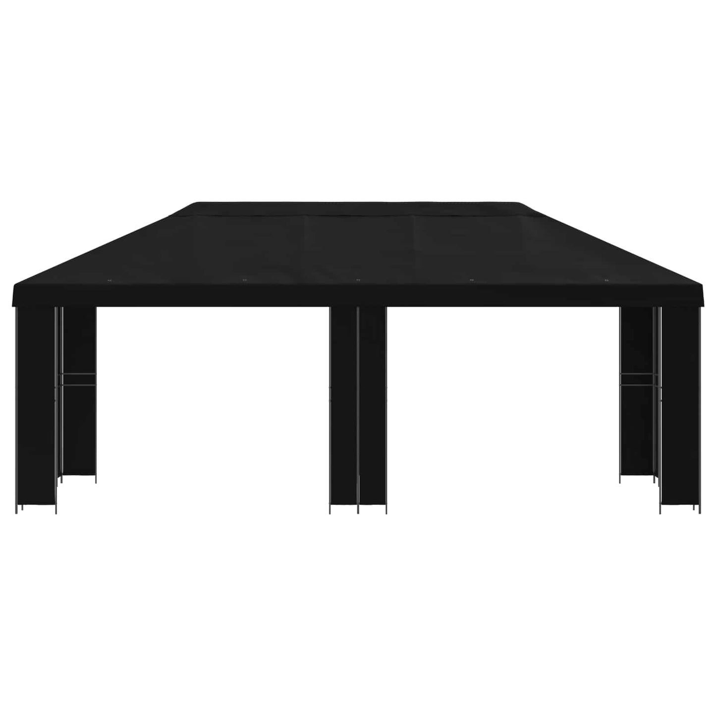 Gazebo da giardino 6 x 3 m Nero Poliestere e Acciaio 190