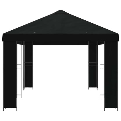 Gazebo da giardino 6 x 3 m Nero Poliestere e Acciaio 190