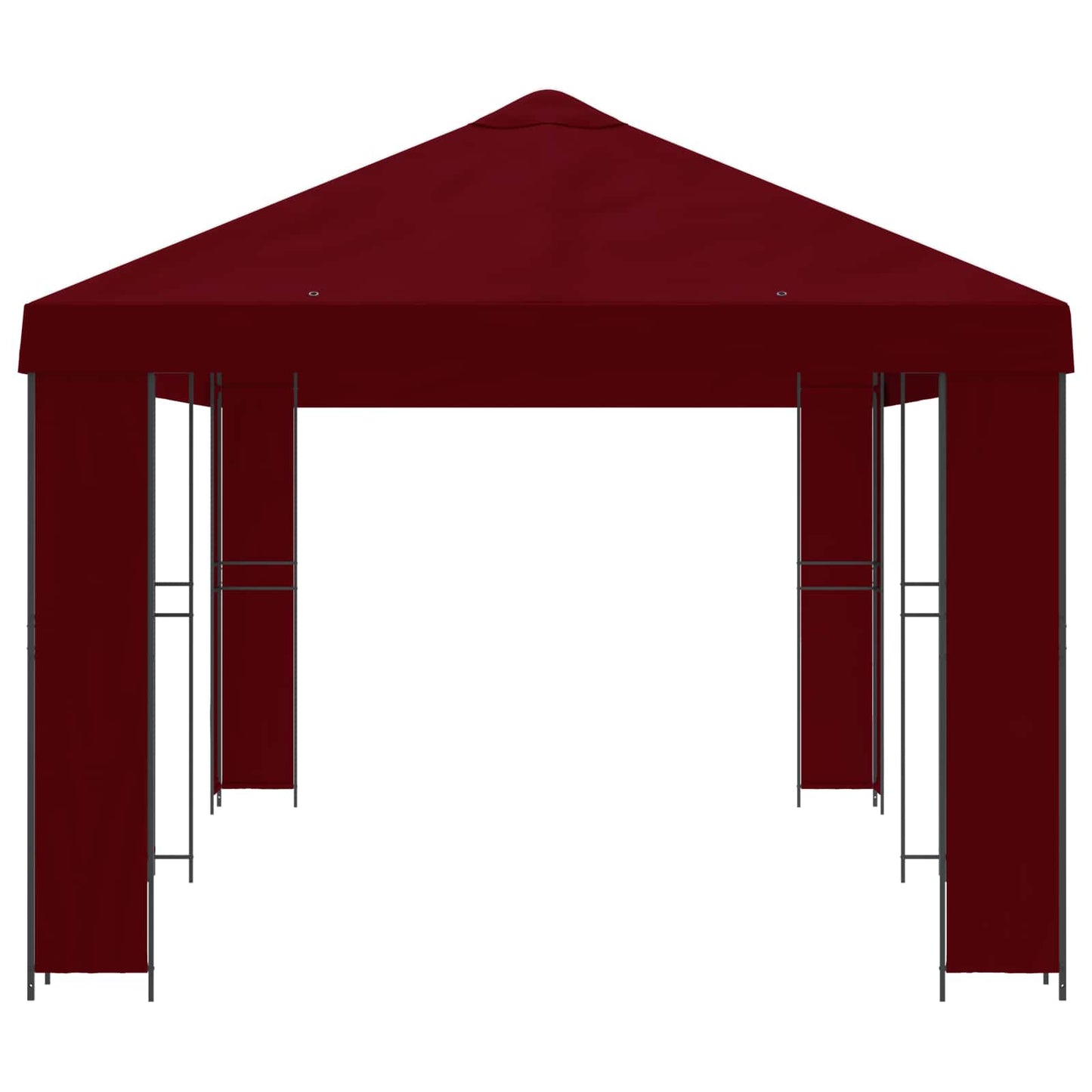 Gazebo da giardino 6 x 3 m Borgogna Poliestere e Acciaio 190