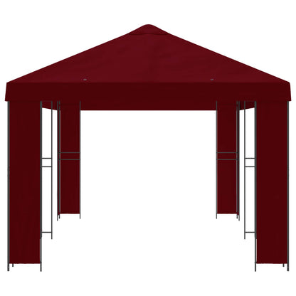 Gazebo da giardino 6 x 3 m Borgogna Poliestere e Acciaio 190