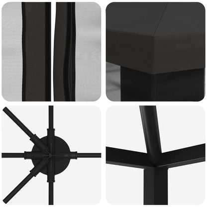 Gazebo con pareti laterali 6 x 3 m Antracite | homemem39