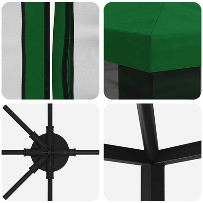 Gazebo con pareti laterali 6 x 3 m Verde Poliestere e Acciaio | homemem39