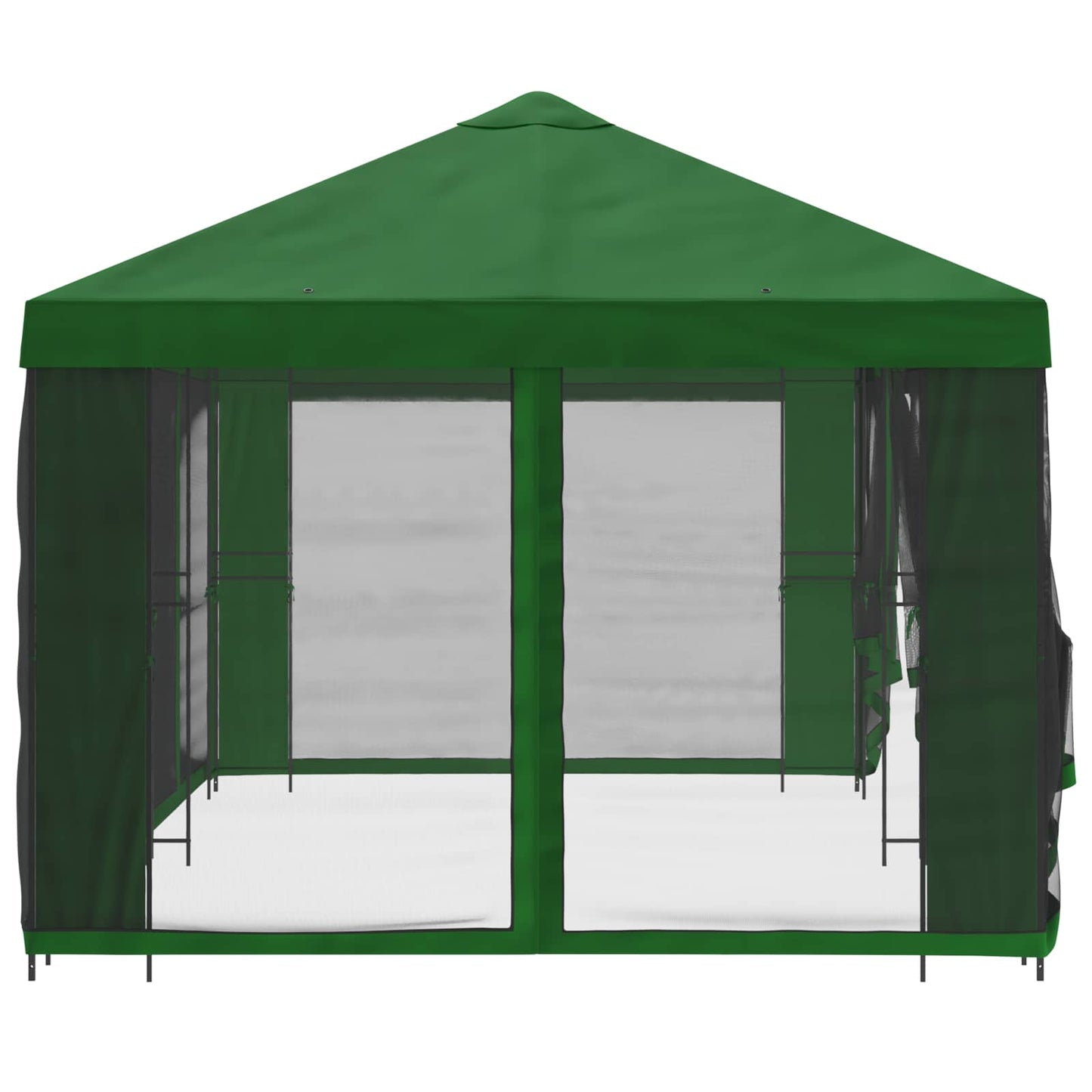 Gazebo con pareti laterali 6 x 3 m Verde Poliestere e Acciaio | homemem39