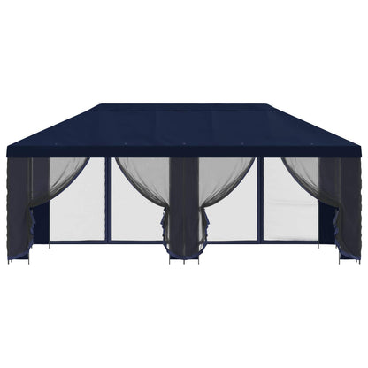 Gazebo con pareti laterali 6 x 3 m Blu Poliestere e Acciaio 190 | homemem39