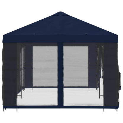 Gazebo con pareti laterali 6 x 3 m Blu Poliestere e Acciaio 190 | homemem39