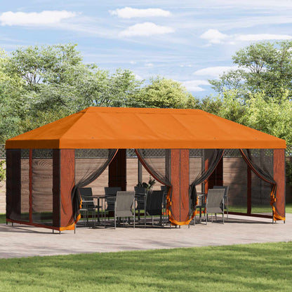 Gazebo con pareti laterali 6 x 3 m Arancione | homemem39