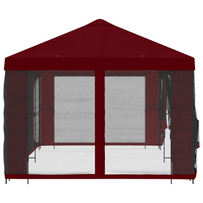 Gazebo con pareti laterali 6 x 3 m Borgogna