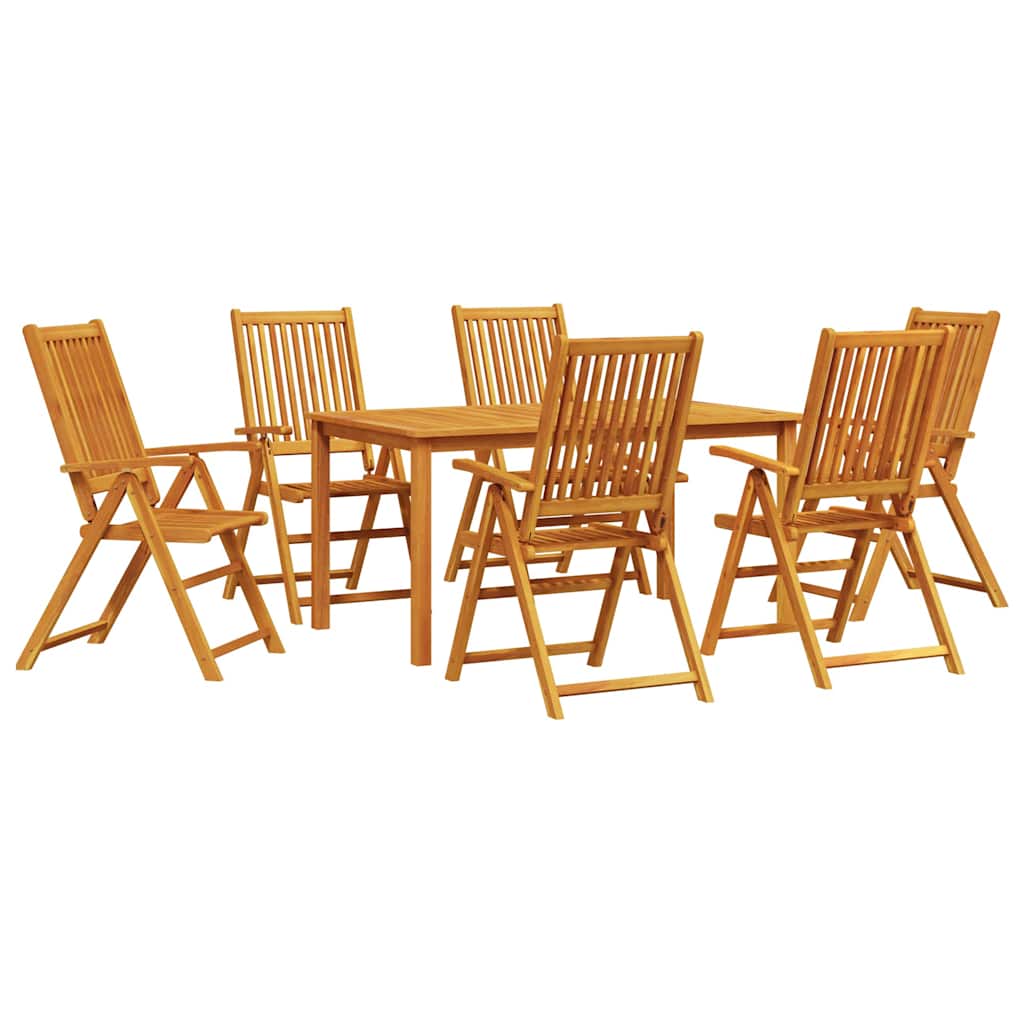 Set da Pranzo per Giardino 7 pcs Marrone - homemem39