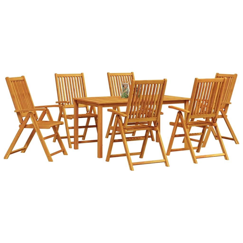 Set da Pranzo per Giardino 7 pcs Marrone - homemem39