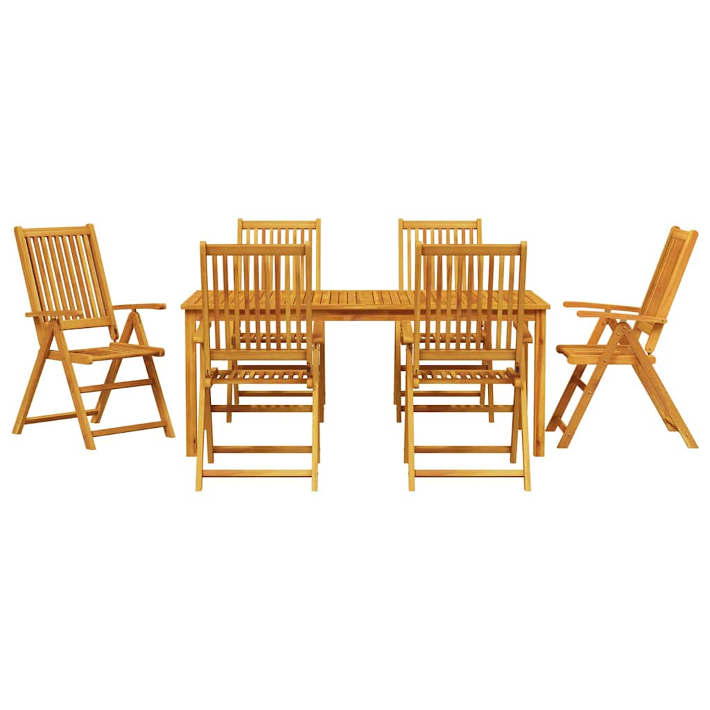 Set da Pranzo per Giardino 7 pcs Marrone - homemem39