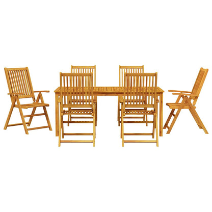 Set da Pranzo per Giardino 7 pcs Marrone - homemem39