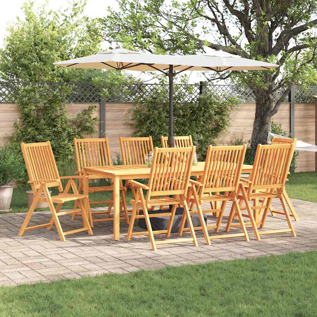 Set da Pranzo per Giardino 9 pcs Marrone - homemem39