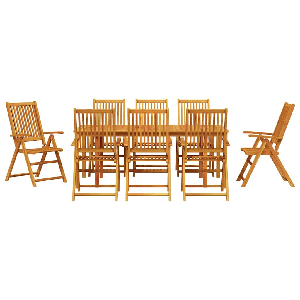 Set da Pranzo per Giardino 9 pcs Marrone - homemem39
