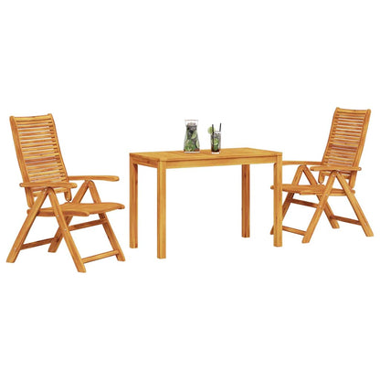 Set da Pranzo per Giardino 3 pcs Marrone