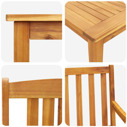 Set da Pranzo per Giardino 3 pcs Marrone