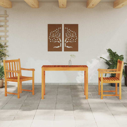 Set da Pranzo per Giardino 3 pcs Marrone