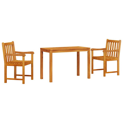 Set da Pranzo per Giardino 3 pcs Marrone