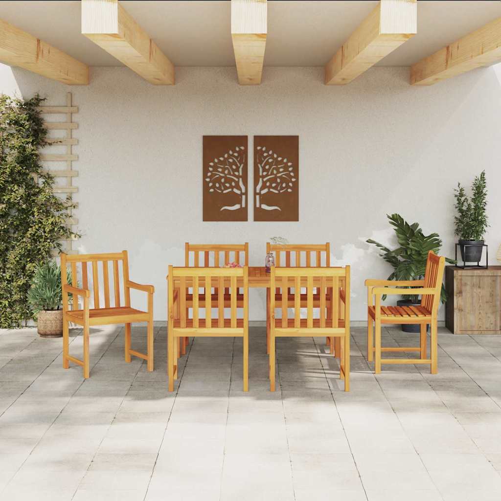 Set da Pranzo per Giardino 7 pcs Marrone | homemem39