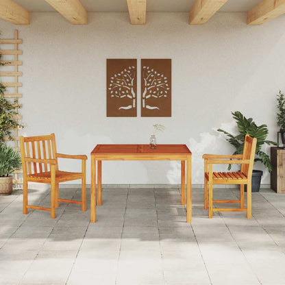Set da Pranzo per Giardino 3 pcs Marrone