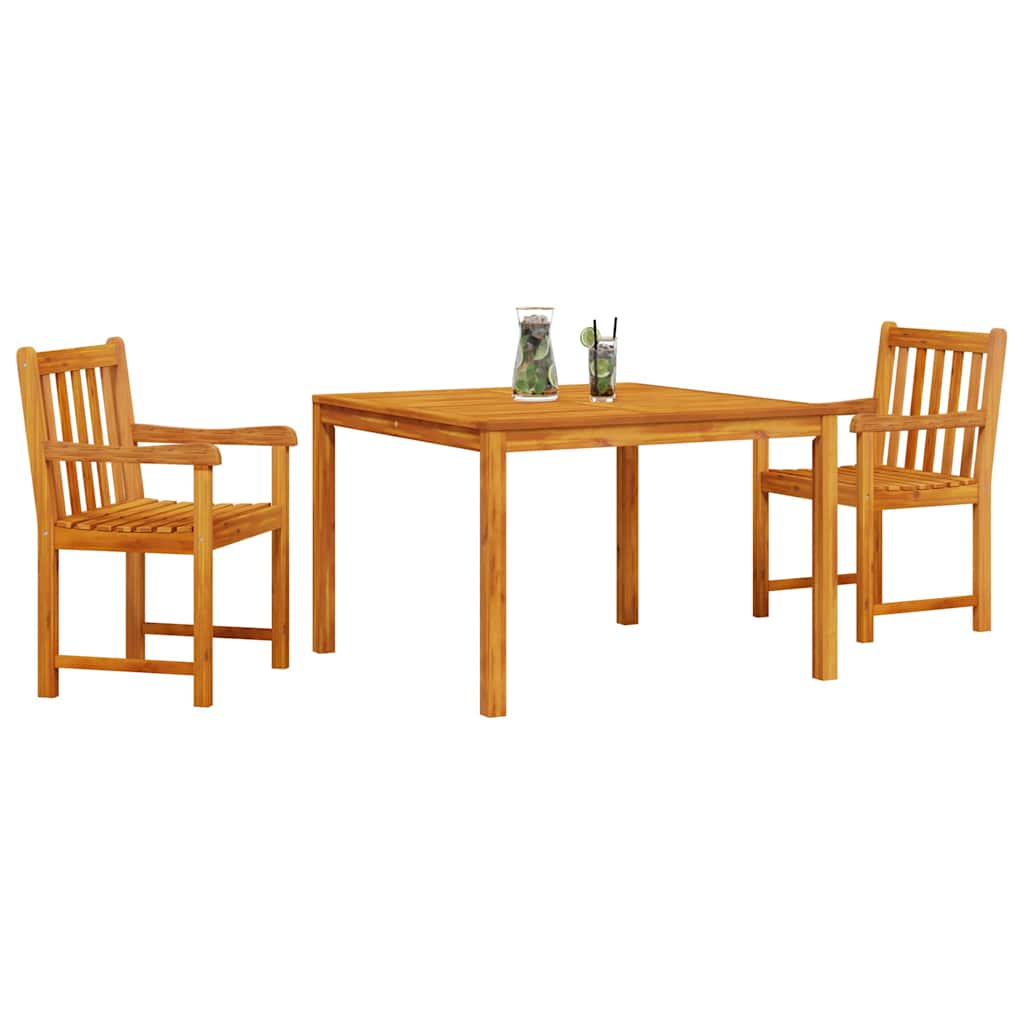 Set da Pranzo per Giardino 3 pcs Marrone