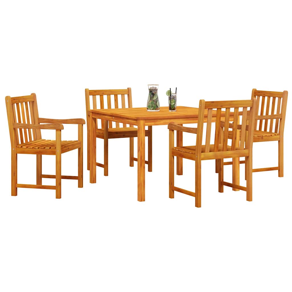 Set da Pranzo per Giardino 5 pcs Marrone